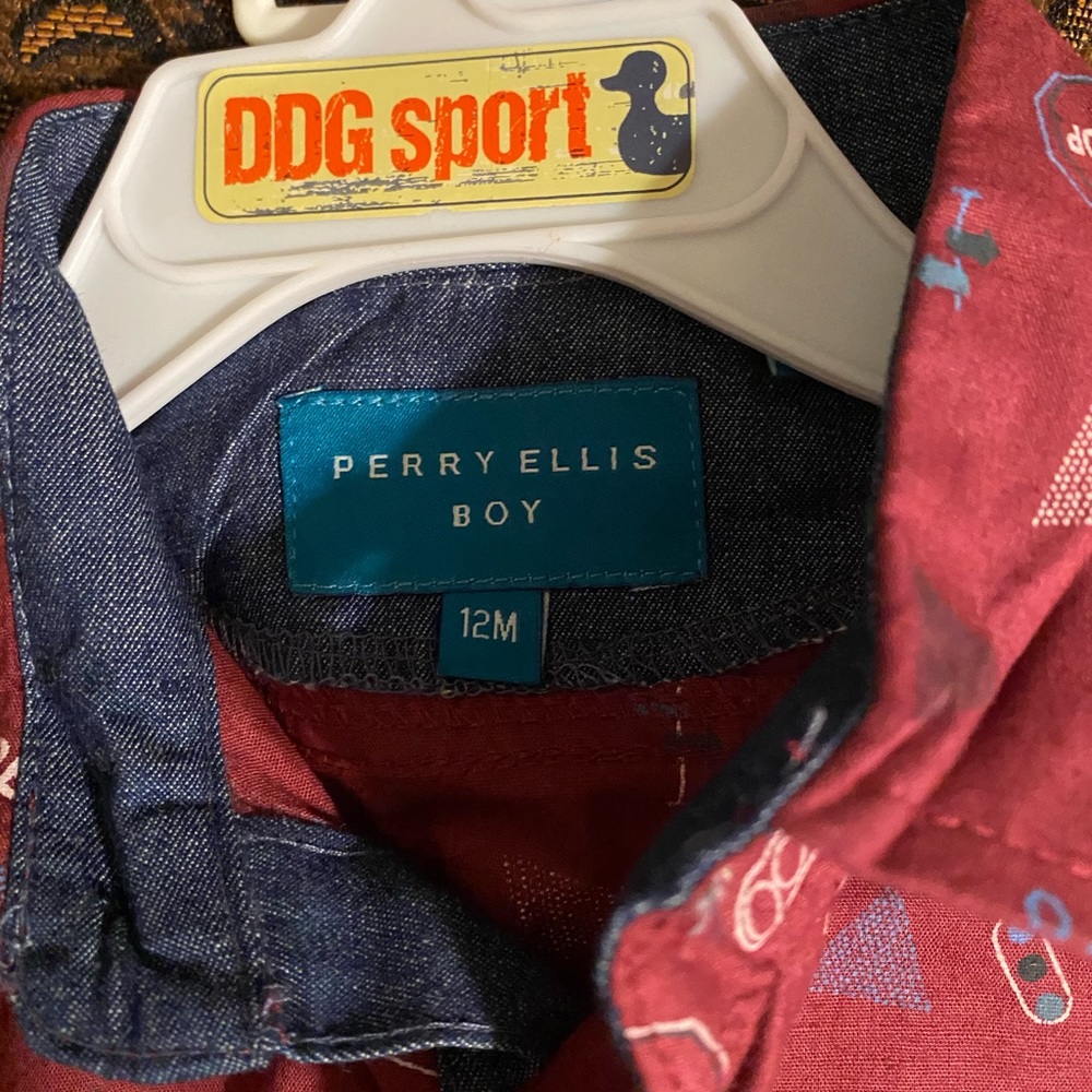 12 month shirt with pants  Perry Ellis